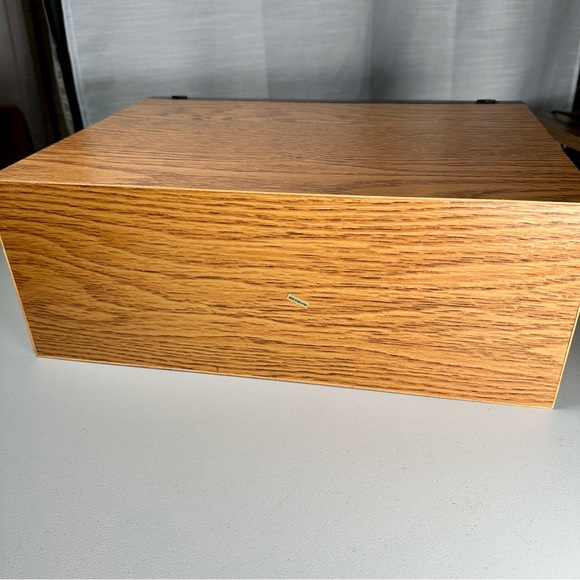 CD/Game faux wood grain holder storage cabinet with 3 pull out drawers holds 66 - Picture 6 of 11